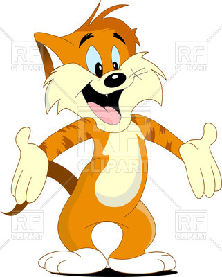 321x400 Ginger Funny Cartoon Cat Vector Image Vector Artwork Of Plants