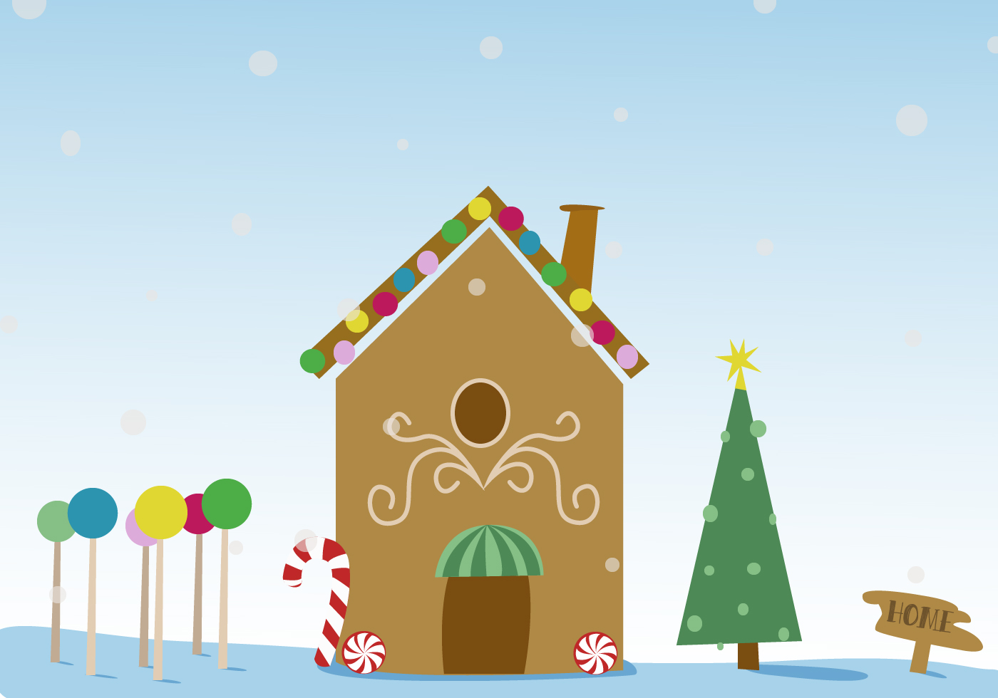 1400x980 Gingerbread House Free Vector Art