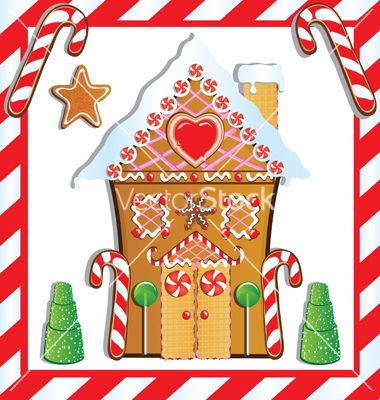380x400 Gingerbread House Vector 278417