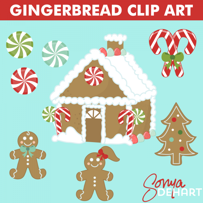 700x700 Clip Art Gingerbread House Christmas Clipart