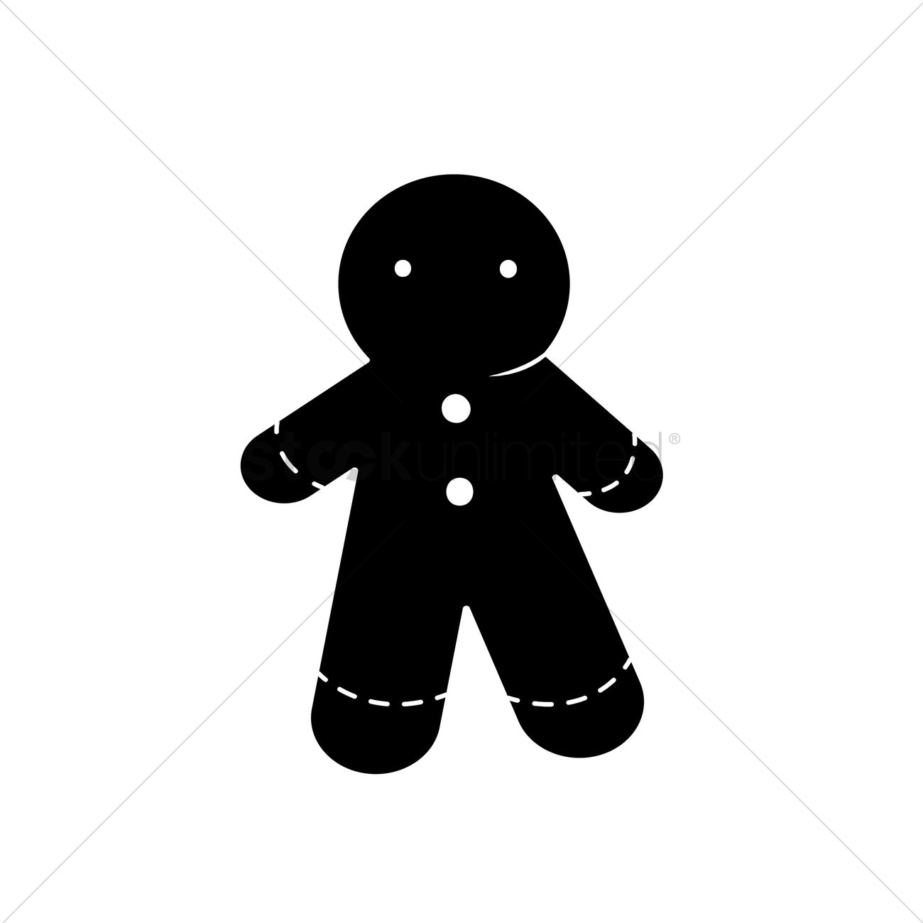 1300x1300 Gingerbread Man Vector Image