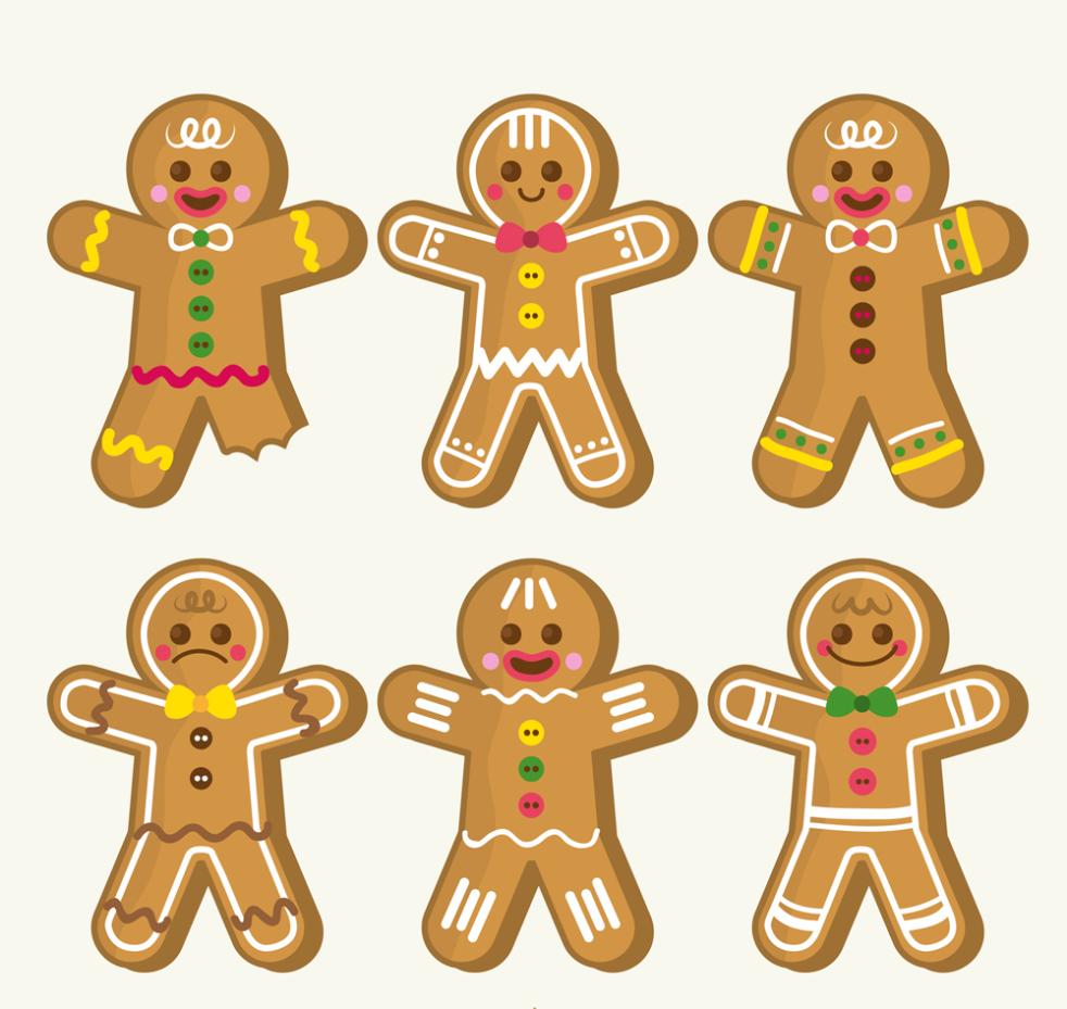 Gingerbread Man Vector at GetDrawings | Free download