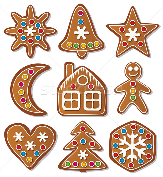 554x600 Vector Set Of Gingerbread Cookies Vector Illustration Dmitry