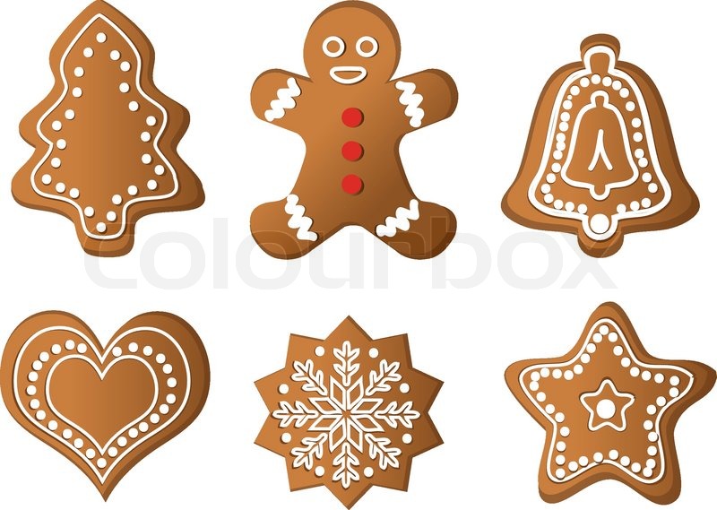 800x569 Christmas Gingerbread Vector Stock Vector Colourbox