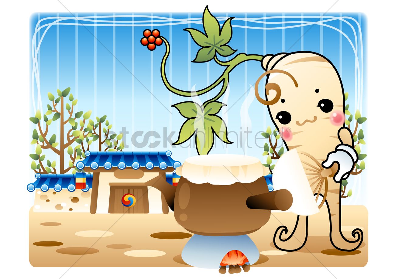 1300x919 Ginseng Vector Image