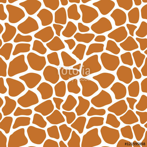500x500 Vector Seamless Pattern With Giraffe Skin Texture. Repeating