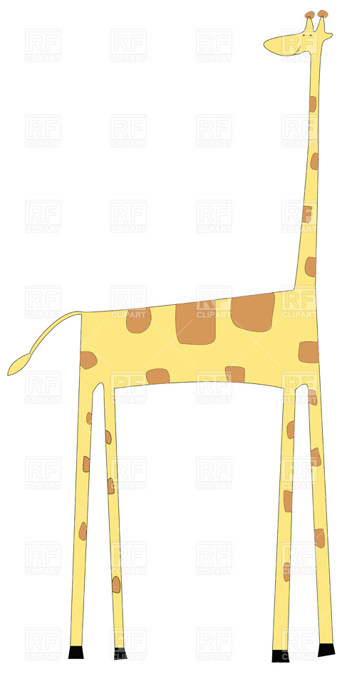 480x960 Funny Cartoon Giraffe Vector Image Vector Artwork Of Plants And