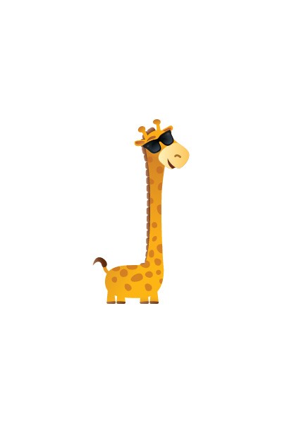 400x600 Giraffe Vector Art Pack Illustration In Wild Safari
