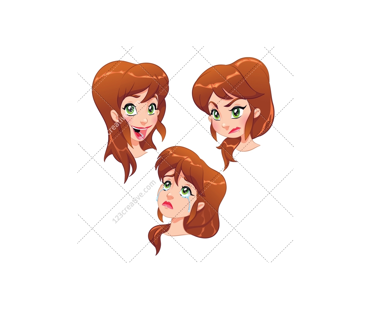 1200x1000 Female Head Vector