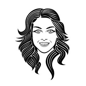 282x282 Girl With Face Tattoo Vector Free Vector Download 216281 Cannypic