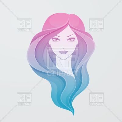 400x400 Portrait Of Beautiful Young Woman With Long Curly Hair