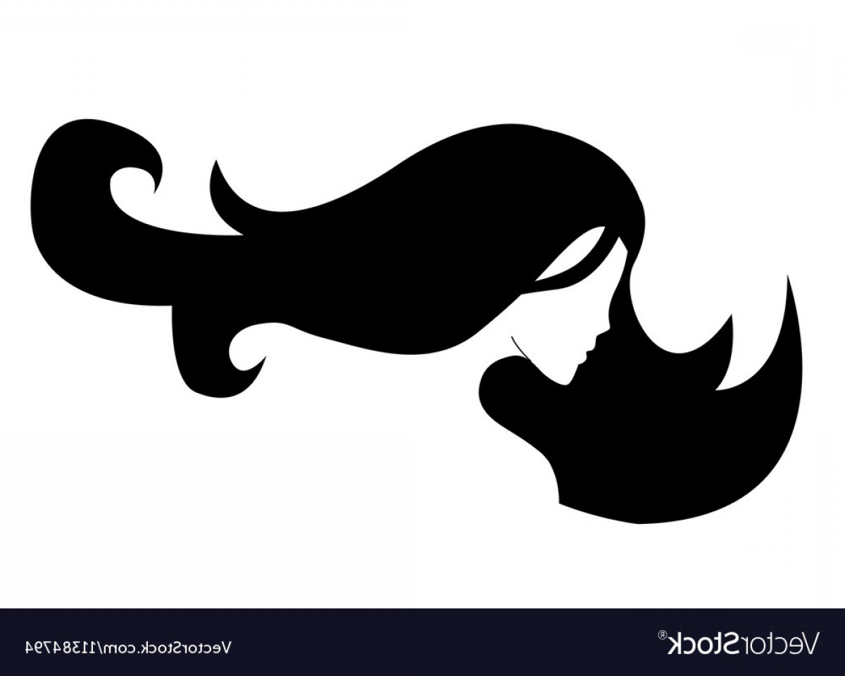 1200x960 Silhouette Of A Girl In Profile With Long Hair Vector Geekchicpro