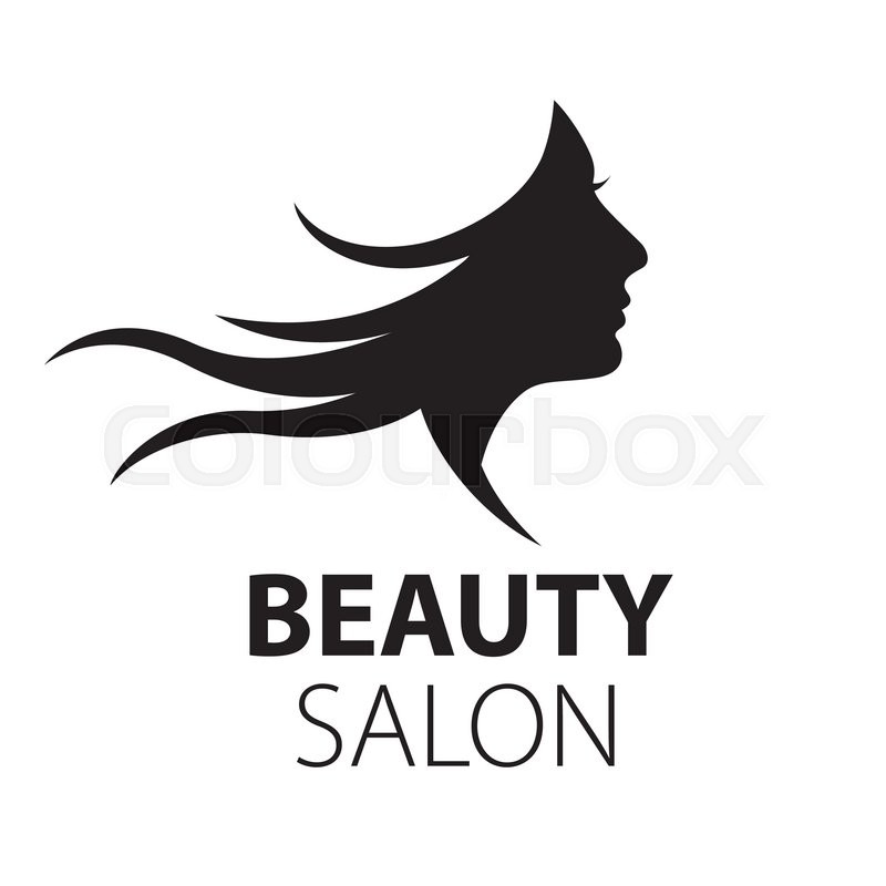 800x800 Vector Logo Girl With Flying Hair Stock Vector Colourbox