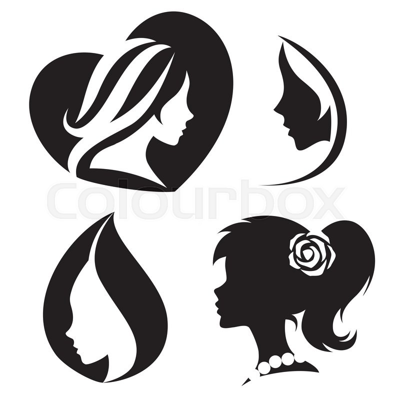 800x800 Vector Template Abstract Logo For Woman Salons And Shops. Stylized