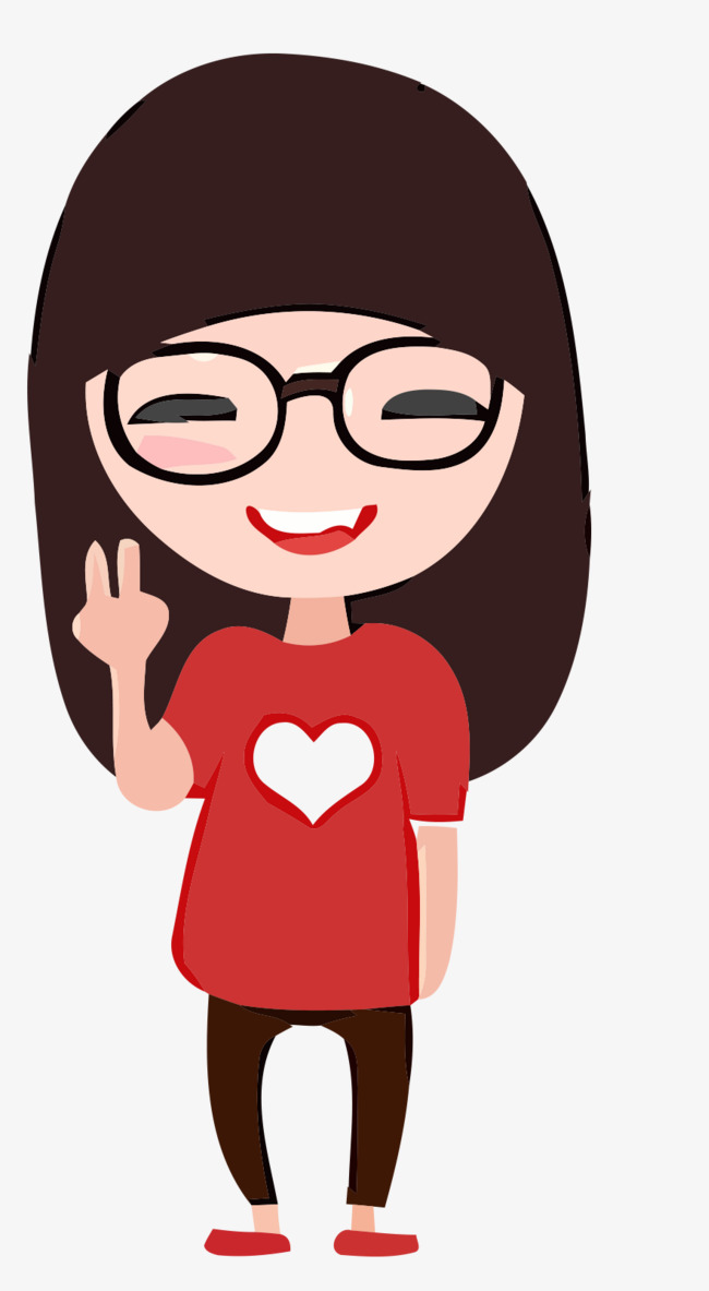 650x1183 Wearing Glasses And Laughing Girl, Glasses Vector, Girl Vector