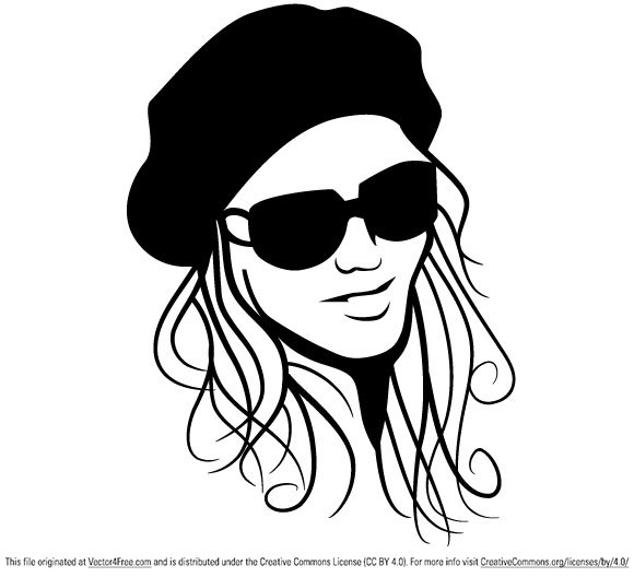 580x528 Free Girl Vector Graphics