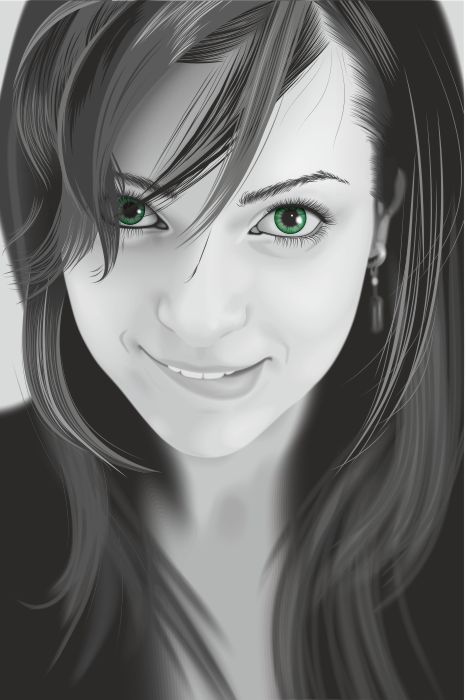 467x700 Portrait Girl Vector Art