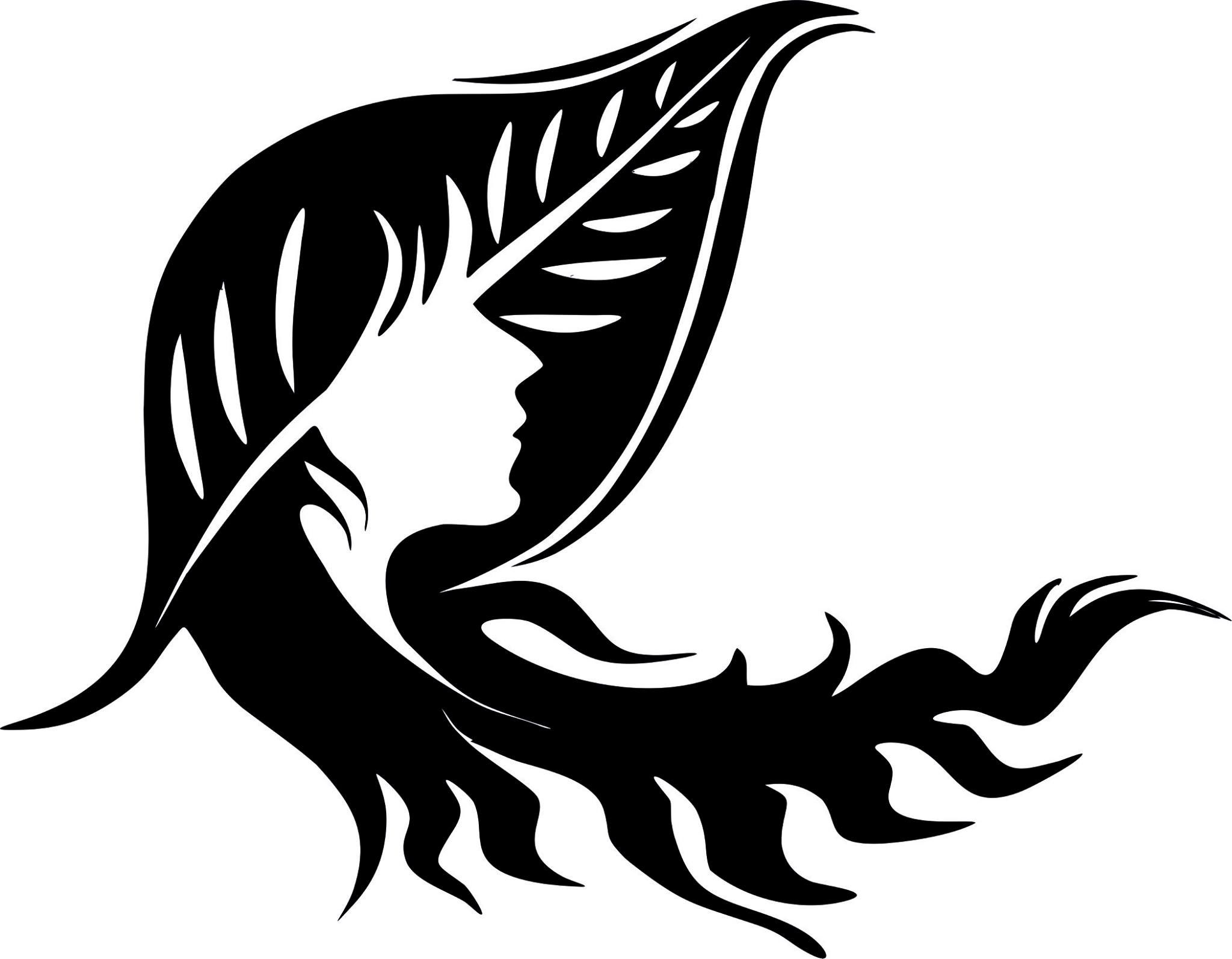 2048x1595 Abstract Girl Face Vector Art Floral Jpg Image Free Download