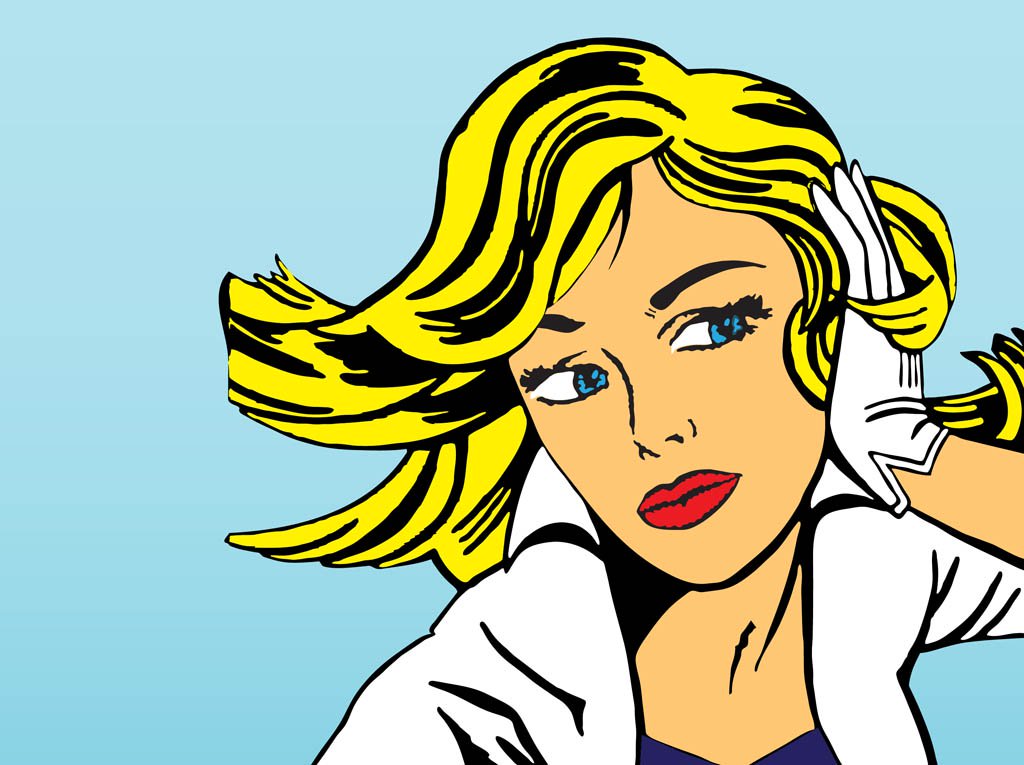 1024x765 Vector Pop Art Girl Vector Art Amp Graphics
