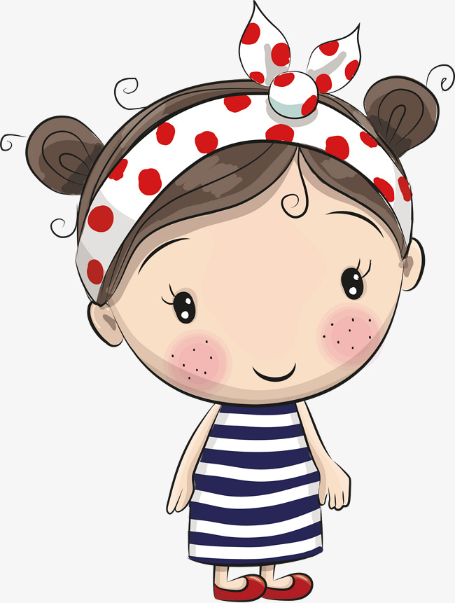 650x861 Cute Little Cartoon Girl Vector, Vector, Cartoon, Lovely Png And