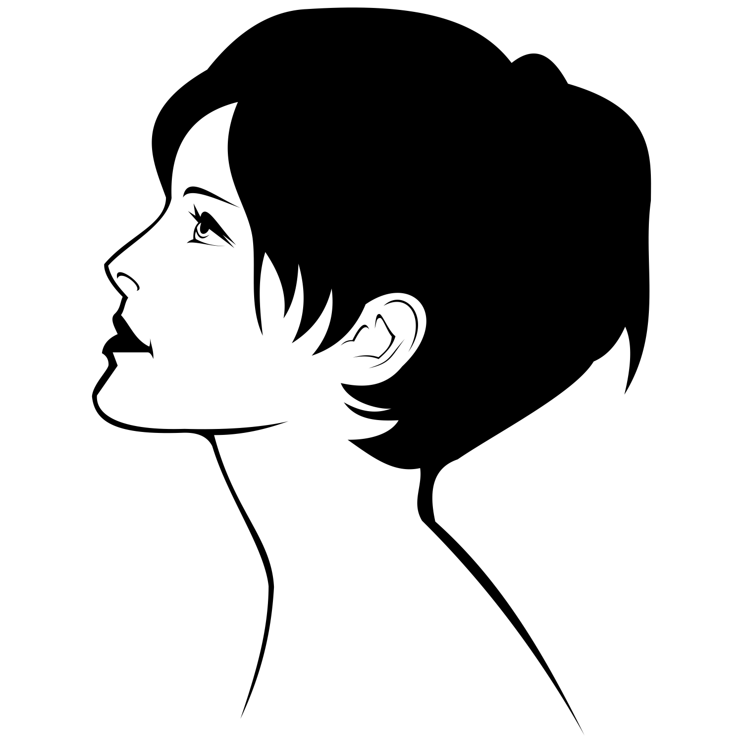 1500x1500 Vector For Free Use Profile Of Girl Vector