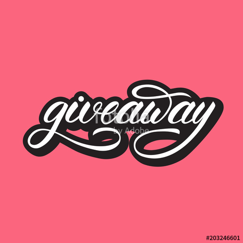 500x500 Lettering Design With A Word Giveaway. Vector Illustration