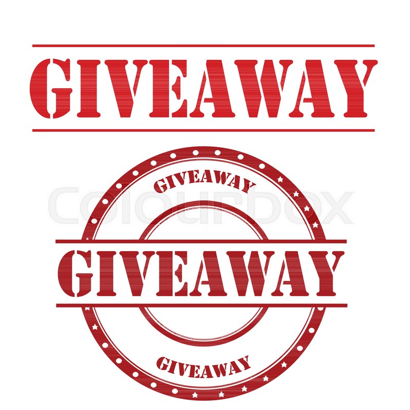 800x800 Set Of Stamps With Text Giveaway,vector Illustration Stock