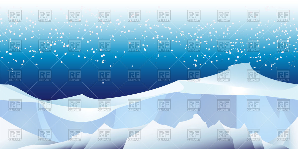 1200x600 Seamless Pattern With Arctic Glacier Landscape Vector Image