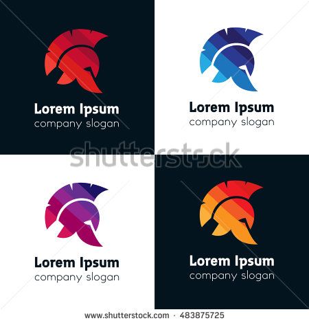 450x470 Abstract Gladiator Helmet Company Sign Vector Design Logo Vector