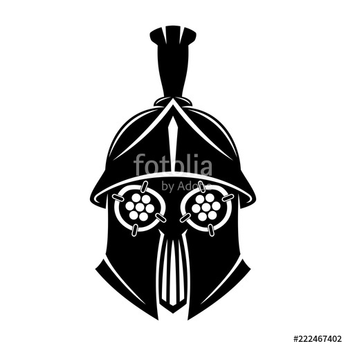 500x500 Black Gladiator Helmet. Stock Image And Royalty Free Vector Files