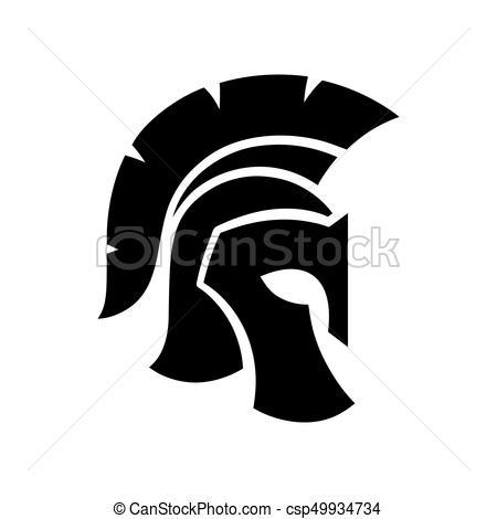 450x470 Spartan Helmet Icon. Gladiator Helmet Silhouette Icon. Greek Or