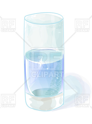 295x400 Watercolor Style Glass Of Water Vector Image Vector Artwork Of
