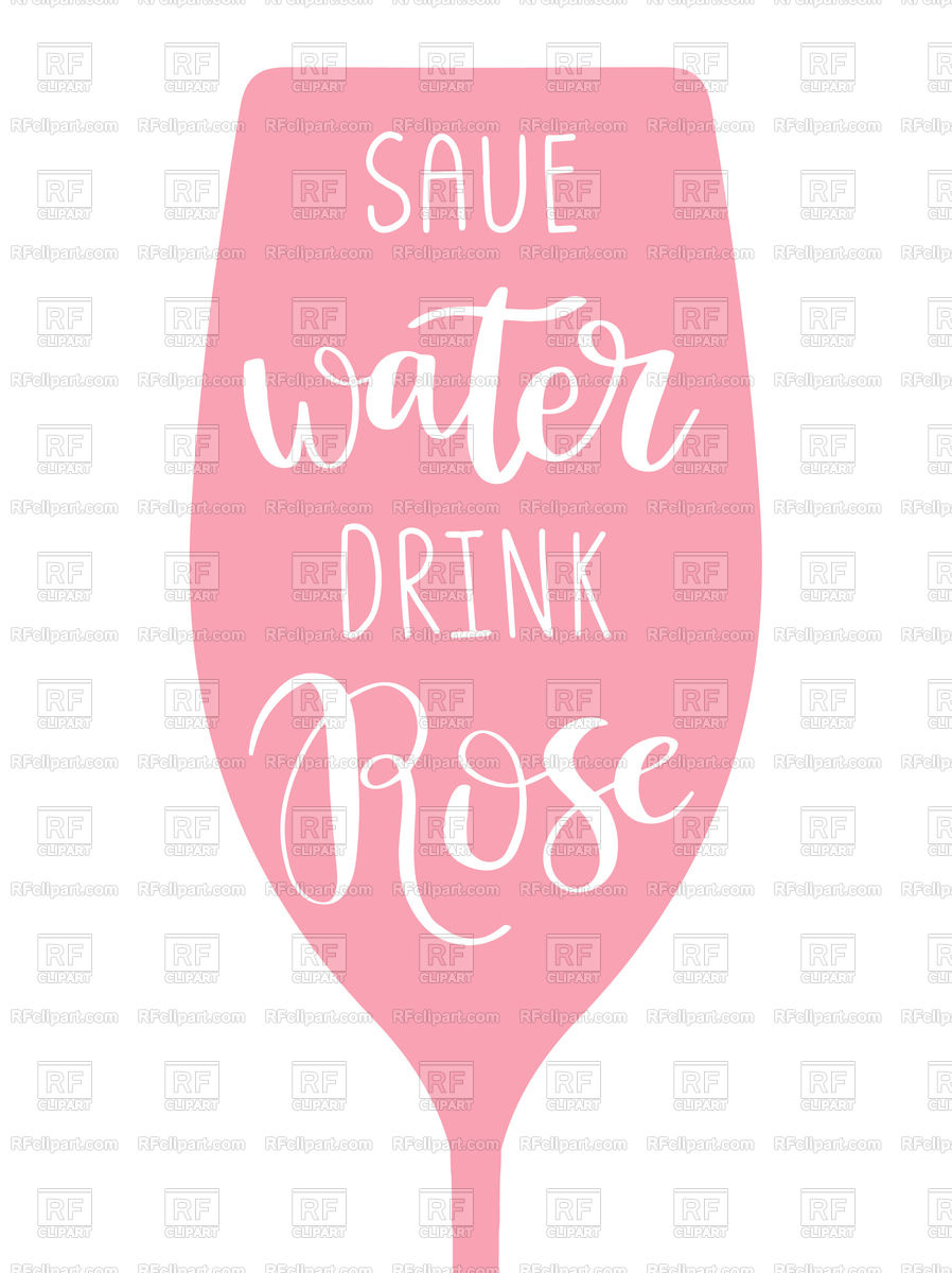 898x1200 Hand Drawn Glass Of Rose Wine Vector Image Vector Artwork Of