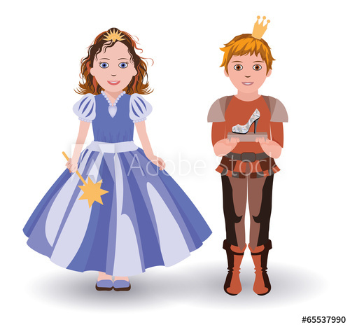500x467 Cinderella Princess And Prince With Glass Slipper Vector