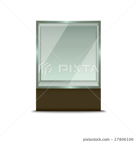 450x468 Realistic Glass Shop Window. Vector