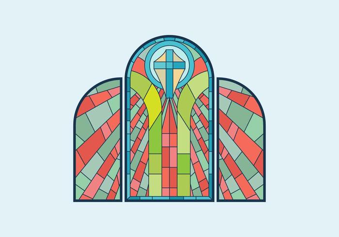 700x490 Stained Glass Window Vector Illustration