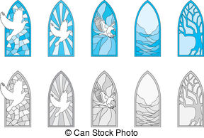 288x194 Stained Glass Clipart Vector