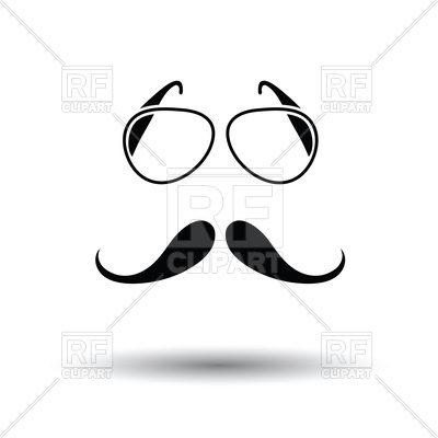400x400 Glasses And Mustache Icon Vector Image Vector Artwork Of Signs
