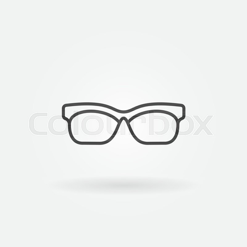 800x800 Glasses Outline Icon. Vector Sunglasses Symbol Or Design Element