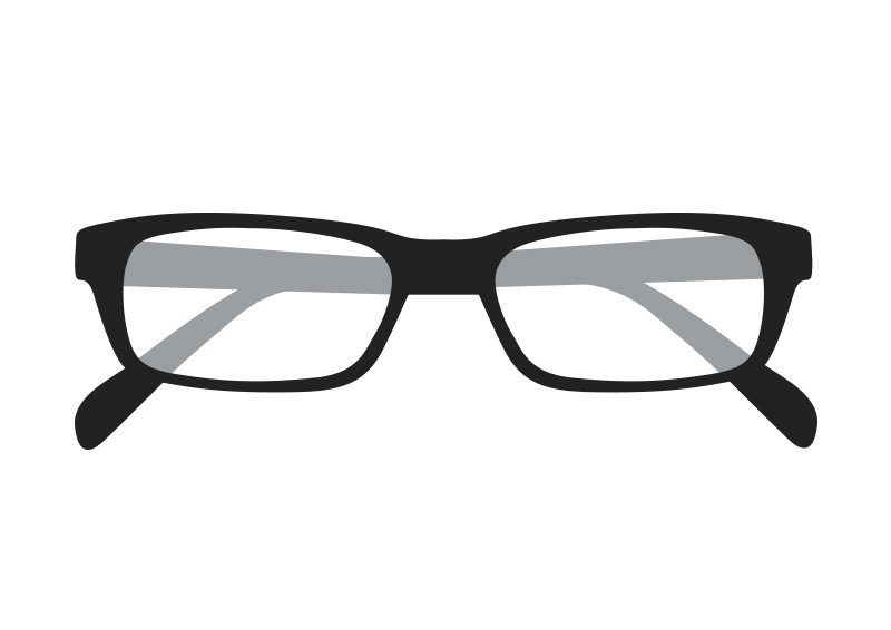 800x566 Folded Eyeglasses Vector