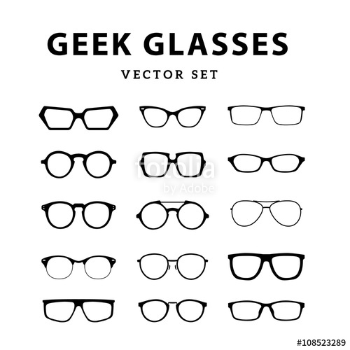 500x500 Set Of Glasses. Vector Illustration On White Background. Glasses