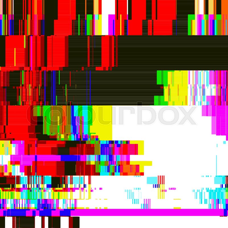800x800 Vector Vibrant Colorful Modern Abstract Digital Glitch Graphic
