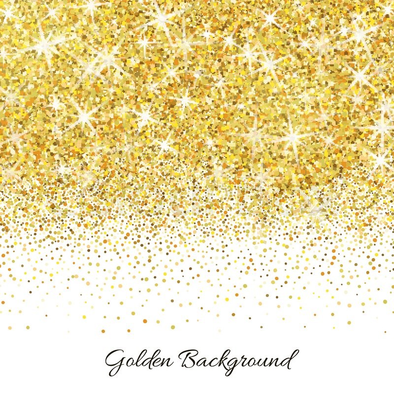 800x800 Gold Glitter Texture Isolated On White Background. Vector
