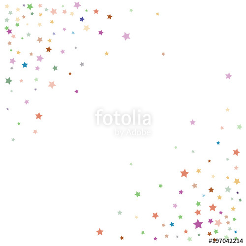 500x500 Glitter Vector Falling Stars Pattern. Carnival Festival Confetti