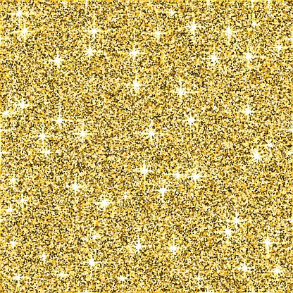 416x416 Gold Shine Glitter Vector Background, Yellow Sparkle Abstract