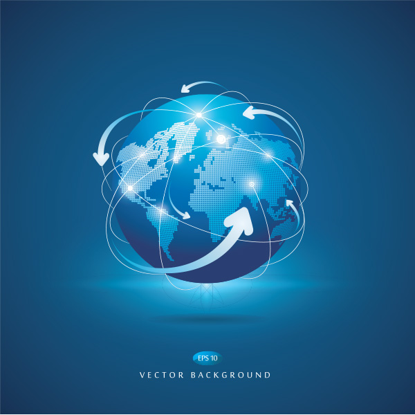 600x600 Around The Earth Global Vector Background