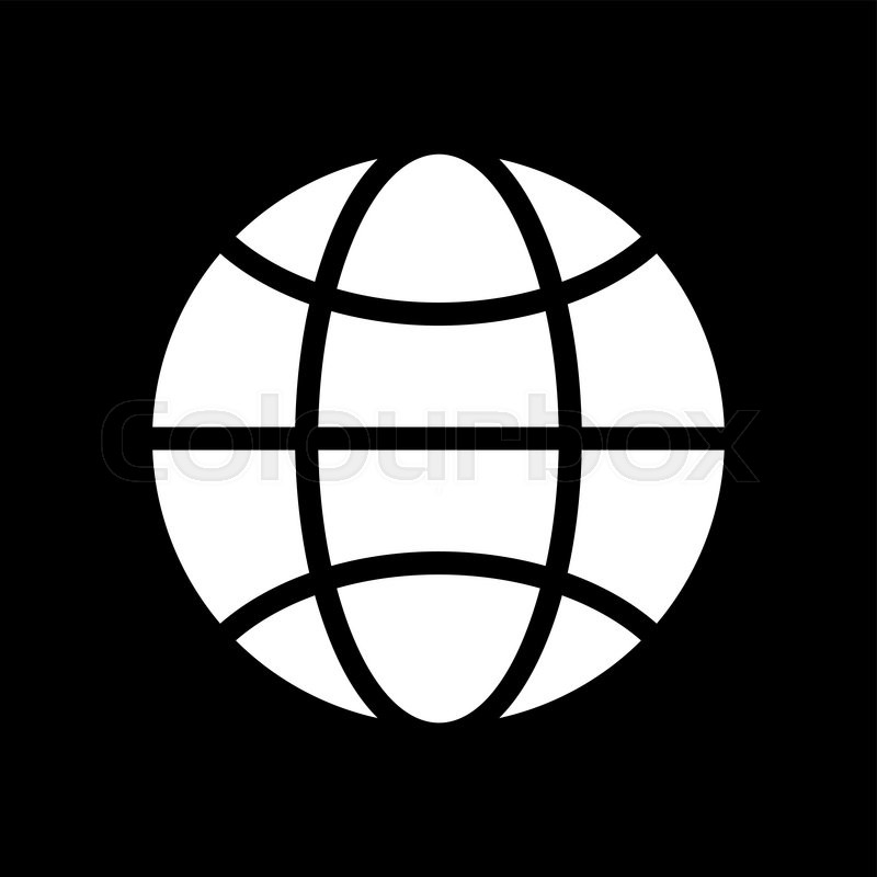 800x800 Vector Black And White Globe Icon. Global Design Concept. Globe
