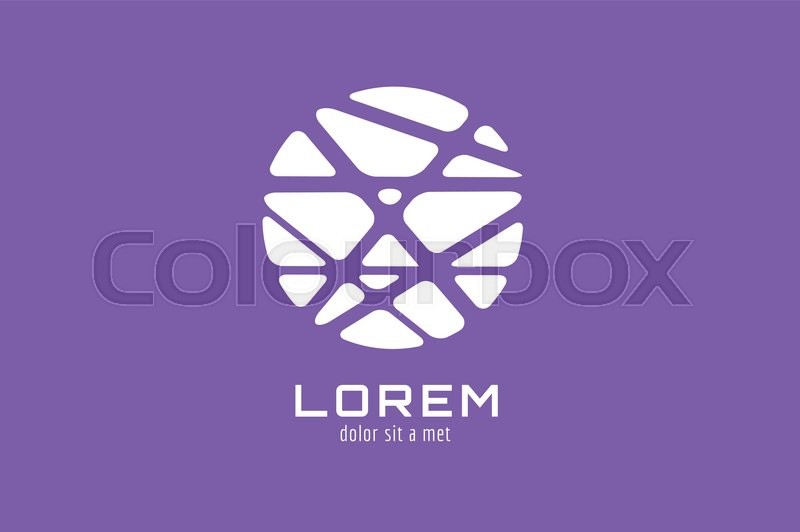 800x532 Vector Globe Abstract Logo Template. Circle Round Shape And Earth