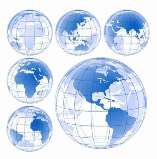 500x508 Vector Globe Graphics 30 Free Sets For Creating Modern Designs