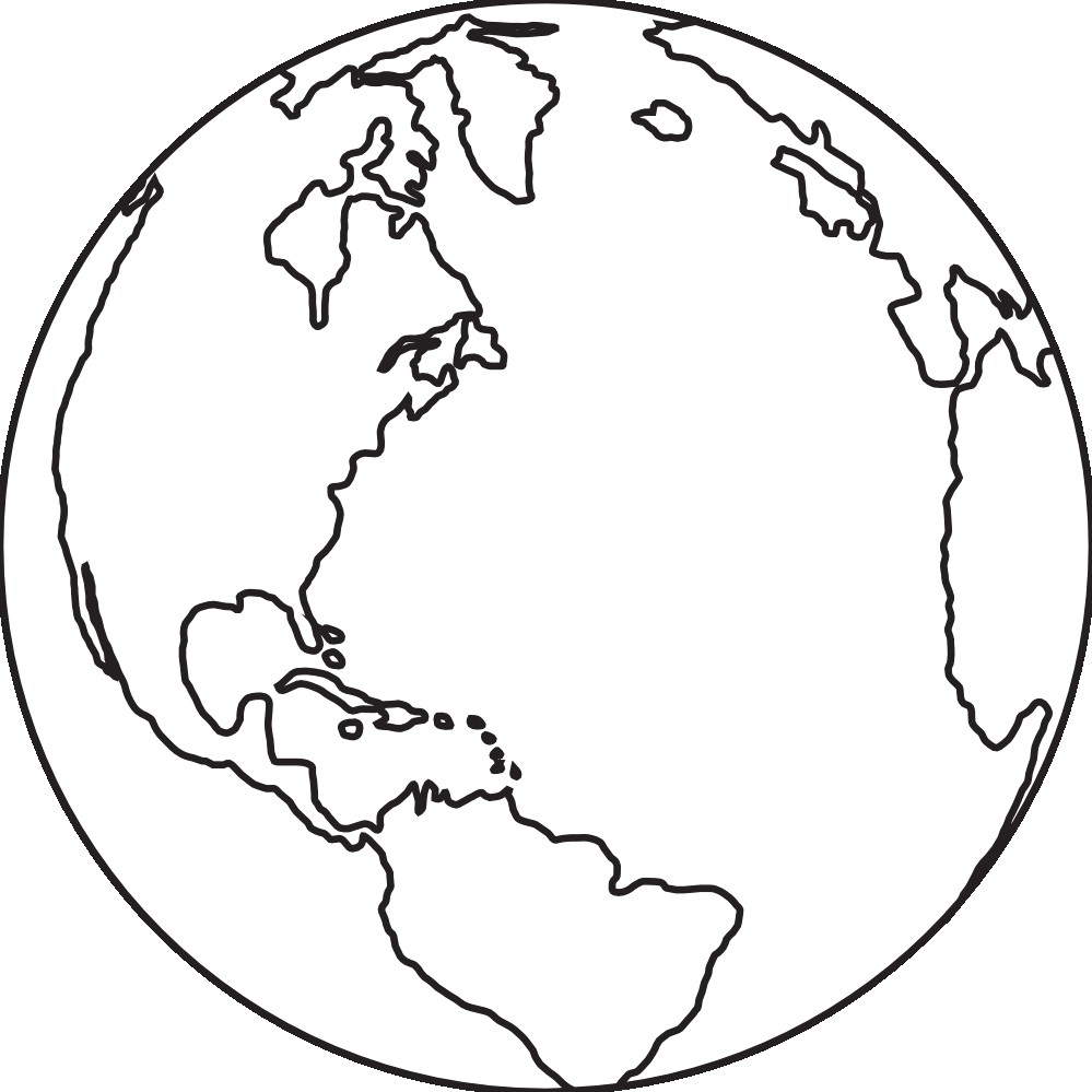 999x999 Earth Clipart Black And White 11 G Best Globe Vector Image For 12